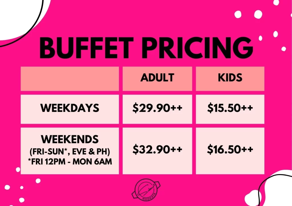 MOOKATA BUFFET PRICES